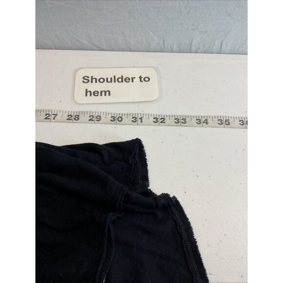 Free People Black‎ long sleeve Jersey dress tiered cut out Witchy Goth size M - Picture 5 of 8